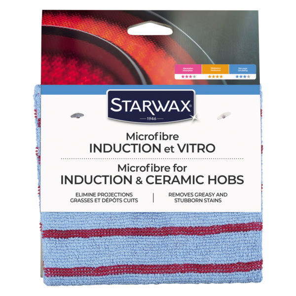 Microfibre for induction and ceramic hobs